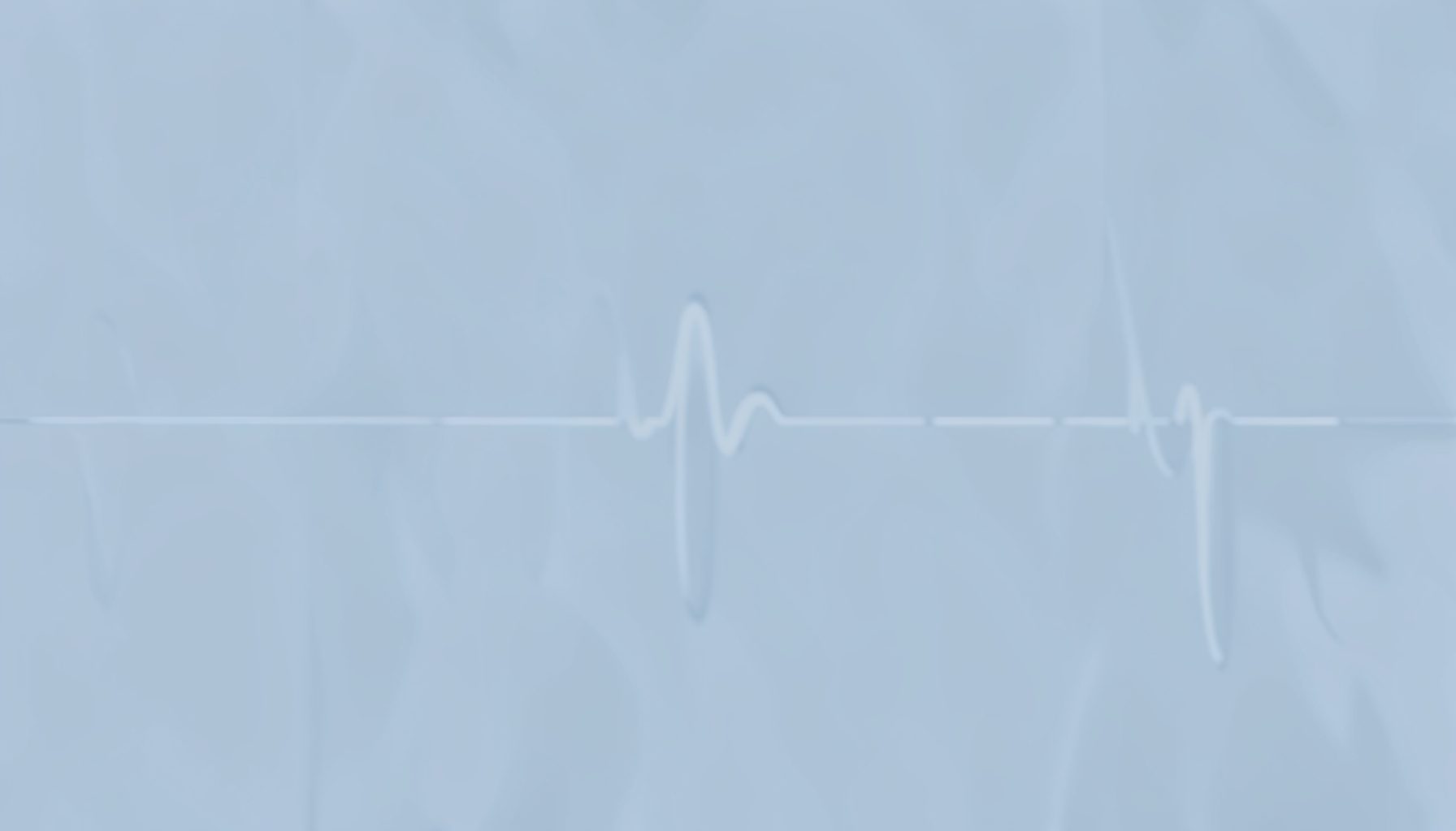 Soft blue-gray abstract pattern suggesting cardiac rhythm monitoring, calm and clinical