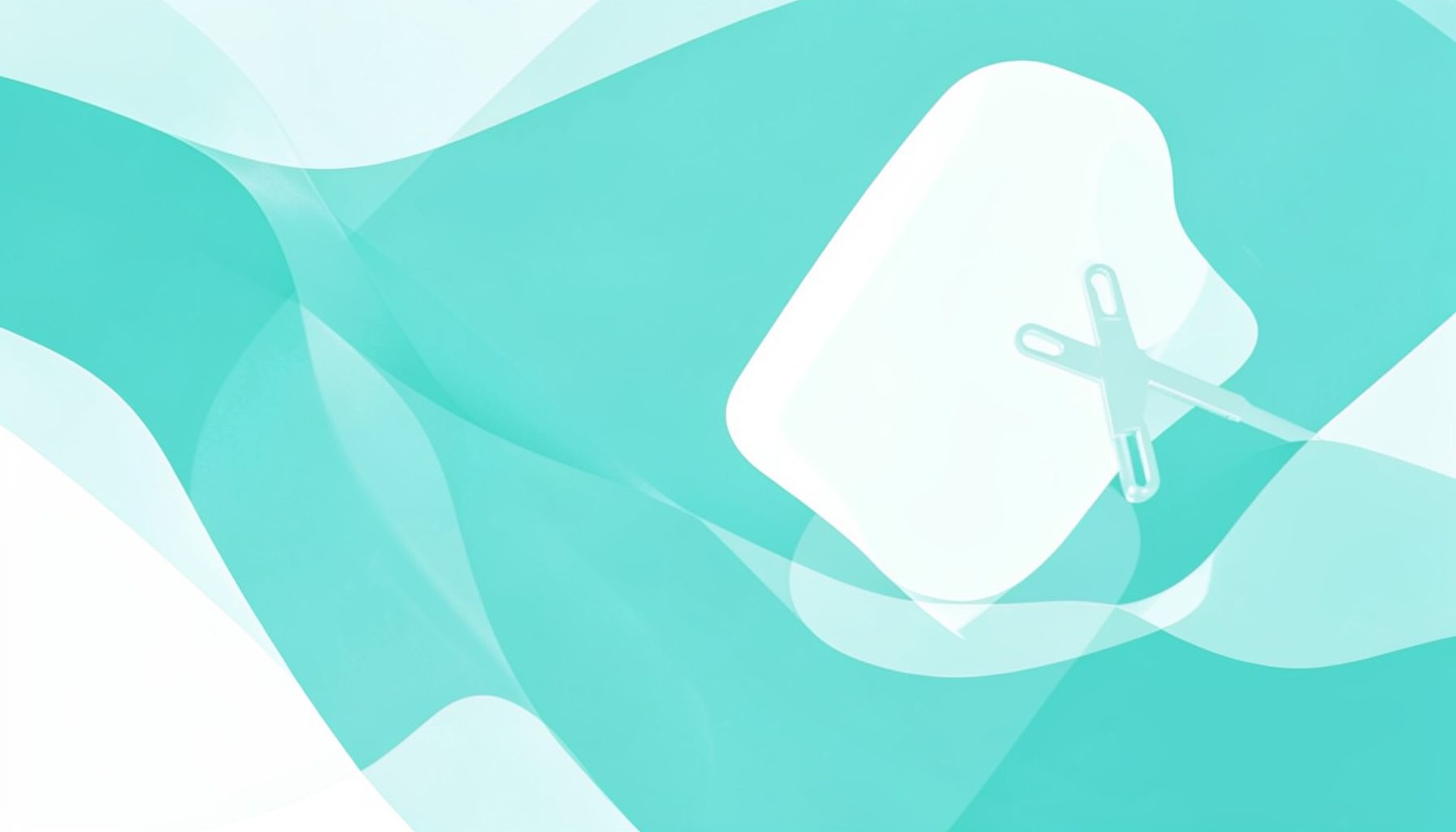 Soft teal and white abstract design suggesting surgical themes